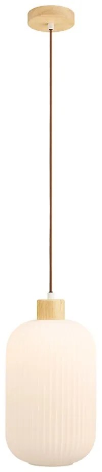 Бяло висящо осветително тяло със стъклен абажур ø 20 cm Argalo – House Nordic