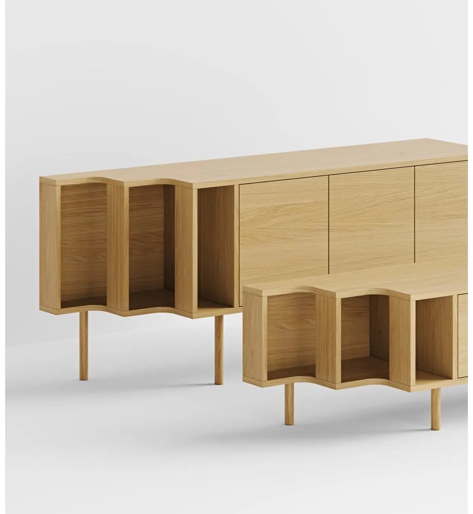 Скрин от декор от дъб в естествен цвят 189x65x44 cm Shift – Woodman