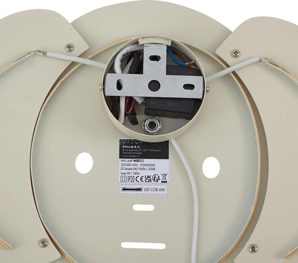 Детска стенна лампа бежова с LED 3-степенно димиране - Ellie the Elephant