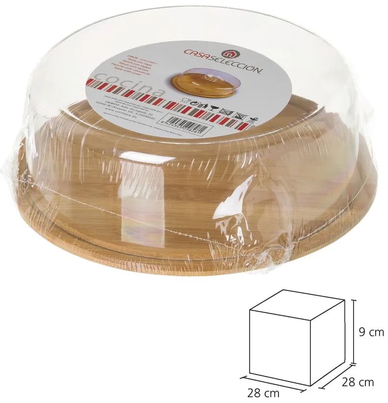 Кръгла бамбукова тава с капак Бамбук - Casa Selección