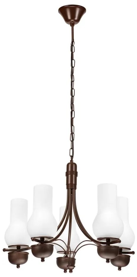 Brilagi - LED полилей COTTAGE 5xE14/40W/230V дъб/бял