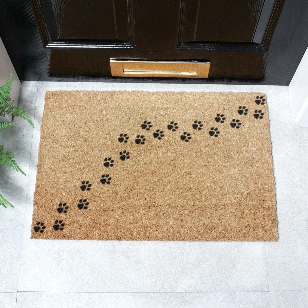 Изтривалка от кокосови влакна 40x60 cm Paw Prints – Artsy Doormats
