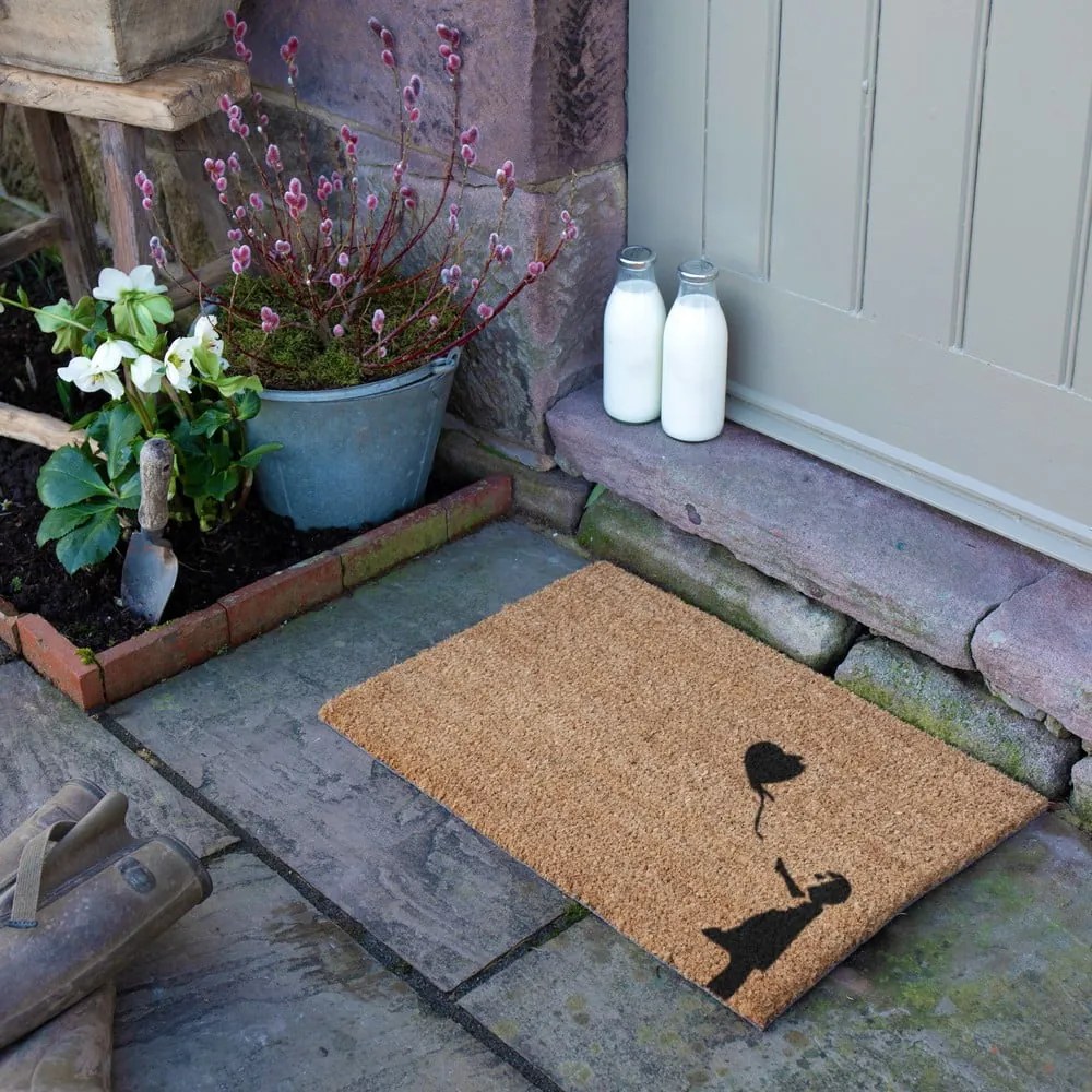 Изтривалка от кокосови влакна 40x60 cm Girl With a Ballon – Artsy Doormats