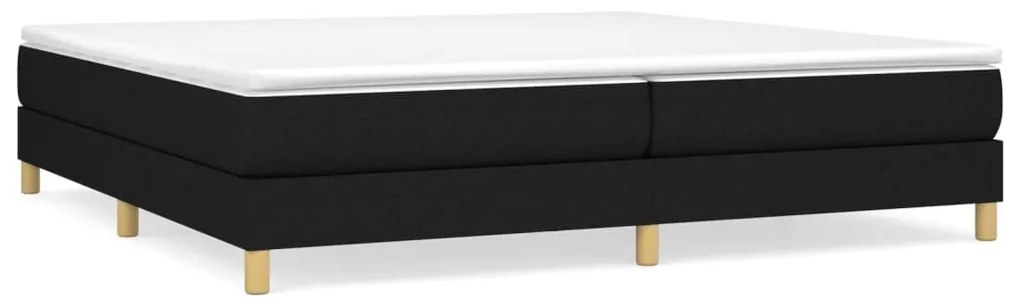 3120640 vidaXL Рамка за легло с пружини, черна, 200x200 см, плат