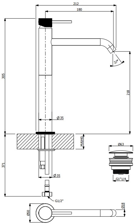 Кран за мивка Vicario Industrial Up-Inox