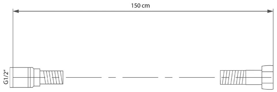Черен пластмасов душ маркуч ø 1 cm Softflex – Sapho