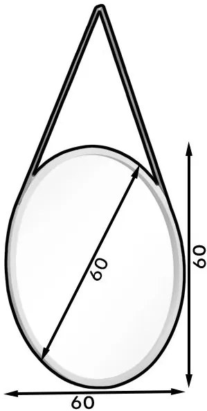 Огледало Grace II-Leuko-Диаметър: 60 cm