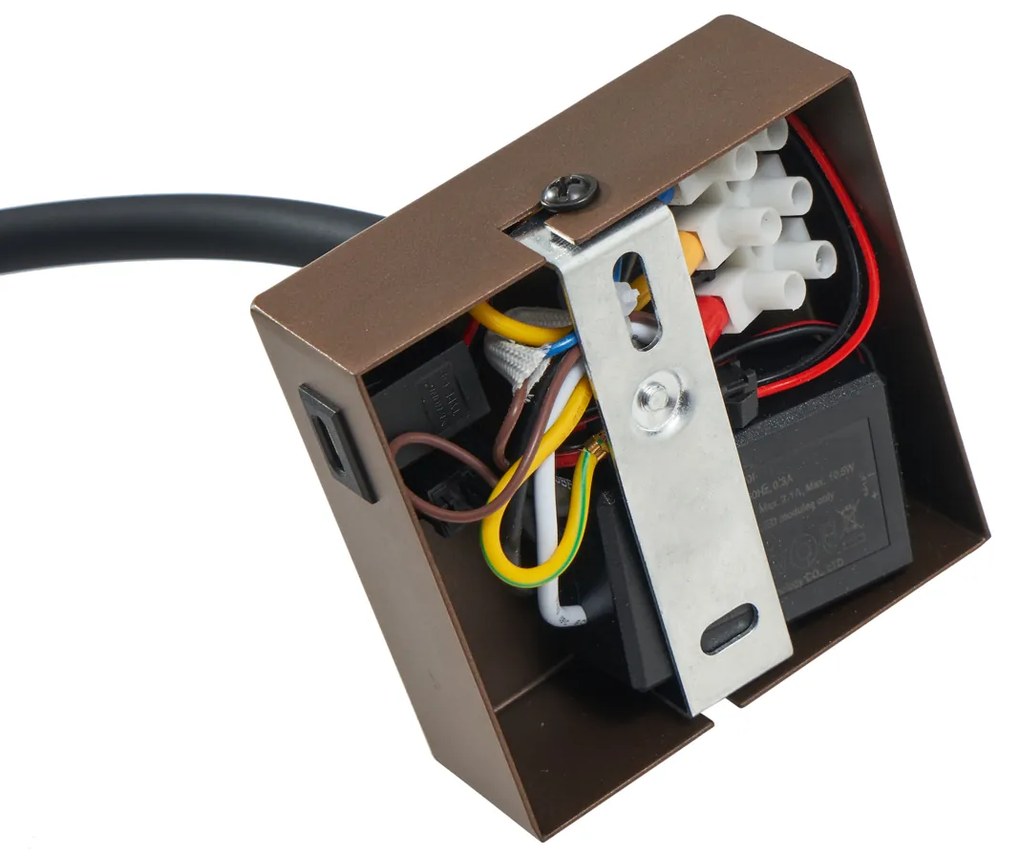 Модерна бронзова стенна лампа с USB-C порт - Gosna