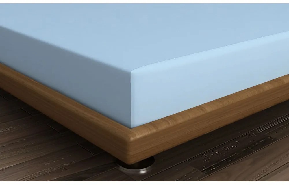 Син чаршаф от еластичен памук 160x200 cm - Mijolnir