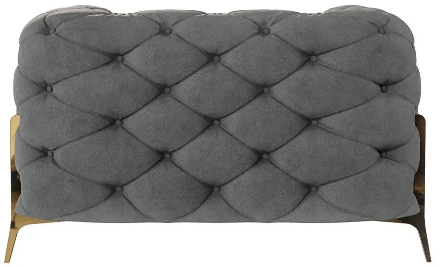 Сиво кадифено кресло Chelsea Bis – Ropez