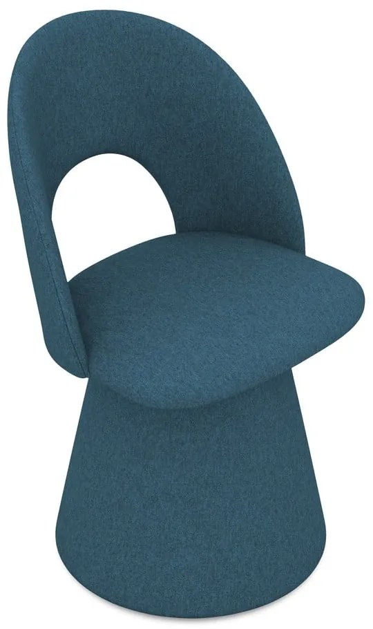 Син тапициран трапезен стол Kalo – Makamii