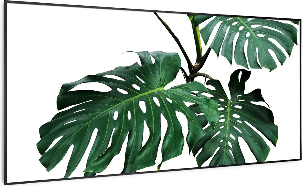 Klarstein Wonderwall Air Art Smart, инфрачервен отоплител, зелено листо, 120 х 60 см, 700 W
