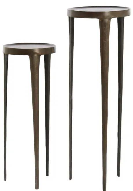 Метални кръгли странични масички в комплект от 2 бр. 35x35 cm Tobias – Light &amp; Living