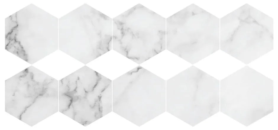 Комплект от 10 шестоъгълни стикери за под - Ambiance