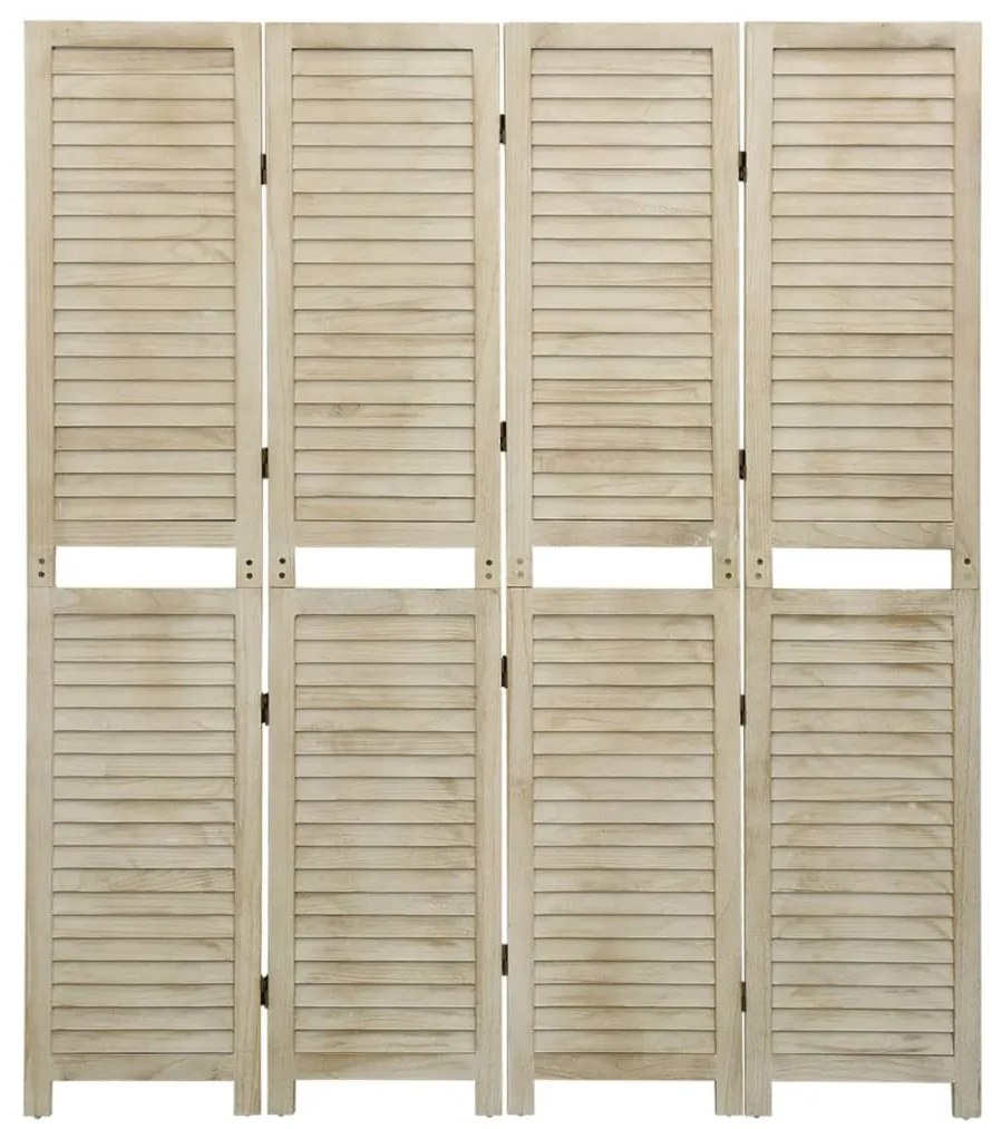 338579 vidaXL Параван за стая, 4 панела, 140x165 cм, пауловния масив