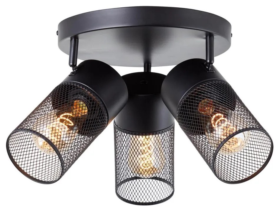 Brilliant - Точково осветително тяло KAMOLO 3xE27/40W/230V черно