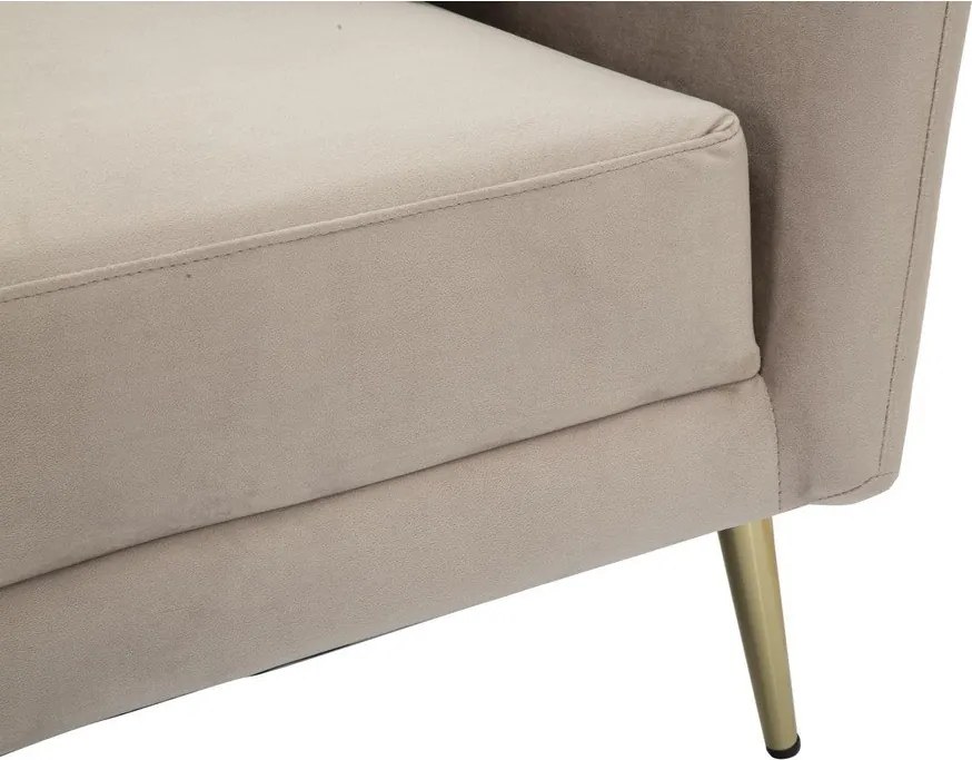 Кафяво-сиво кадифено кресло Kiev – Mauro Ferretti