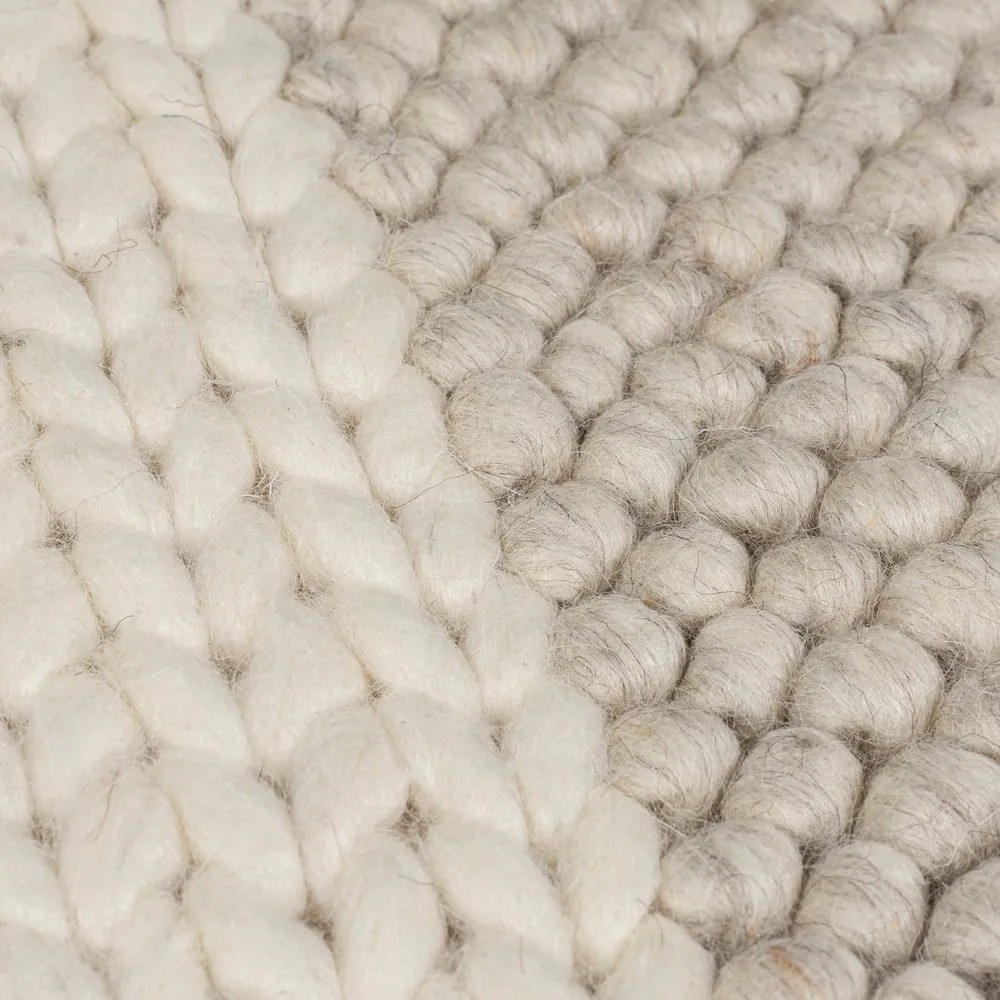 Бежов ръчно изработен килим със смес от вълна 120x170 cm Minerals Patchwork – Flair Rugs