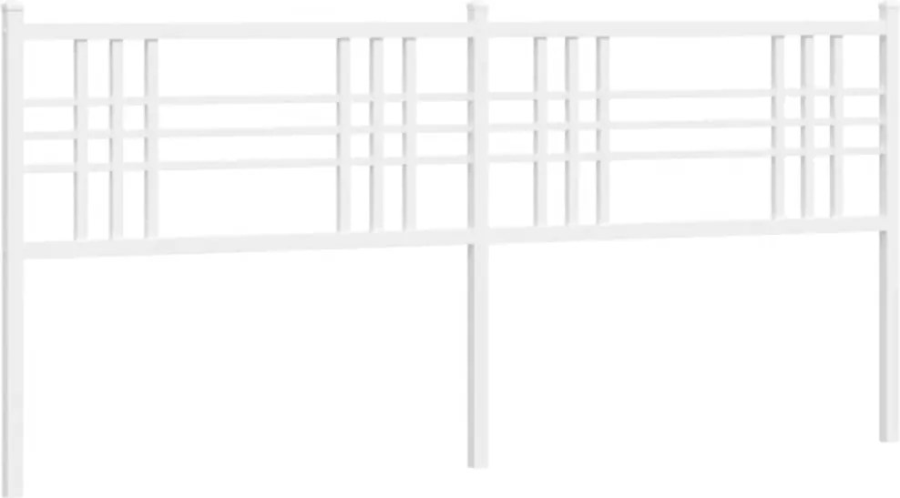 376409 vidaXL Метална резервна табла за легло, бяла, 180 см