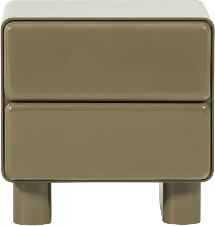 Зелено гланцово нощно шкафче Lustra – WOOOD