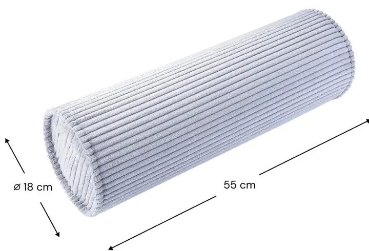 Синя детска възглавница за диван от рипсено кадифе Roll – Wigiwama