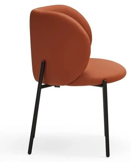 Оранжеви тапицирани трапезни столове в комплект 2 бр. Mogi – Teulat