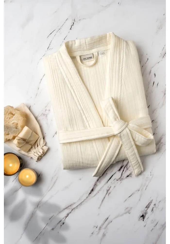 Кремава муселинова хавлия размер S/M Kimono – Foutastic