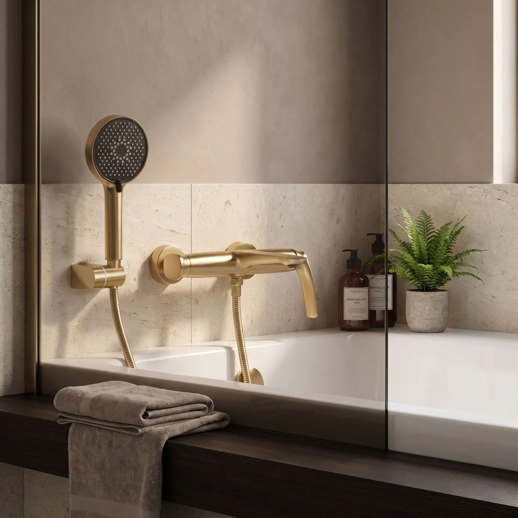 Смесител за вана PREMIUM REA Como Brush Gold