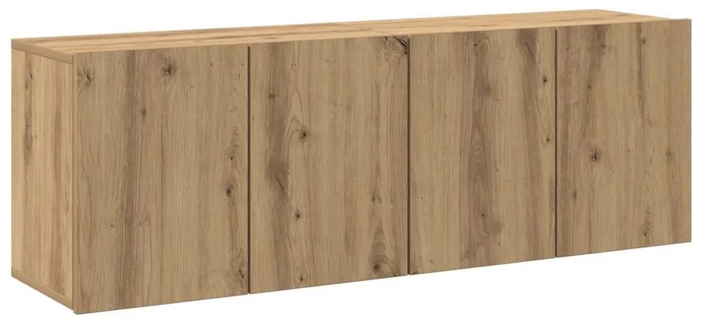 857665 vidaXL ТВ шкафове за стенен монтаж, 2 бр, дъб артизан, 60x30x41 см