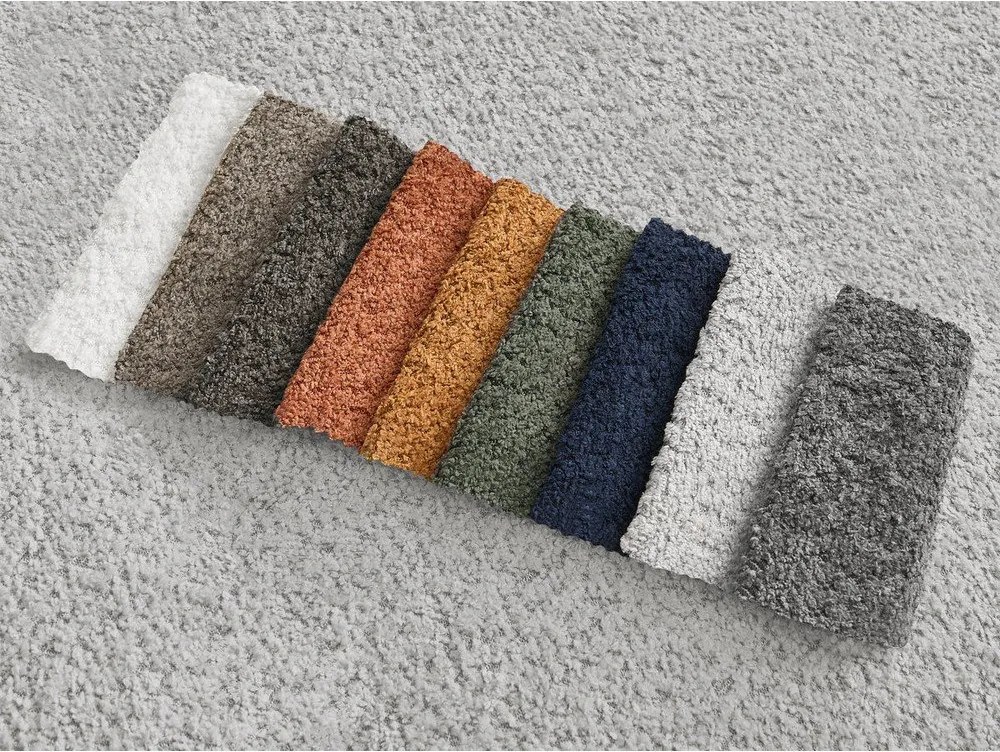 Светлосив сгъваем/с място за съхранение ъглов диван от прежда с примки от букле (ляв ъгъл) Montaigne – Bobochic Paris