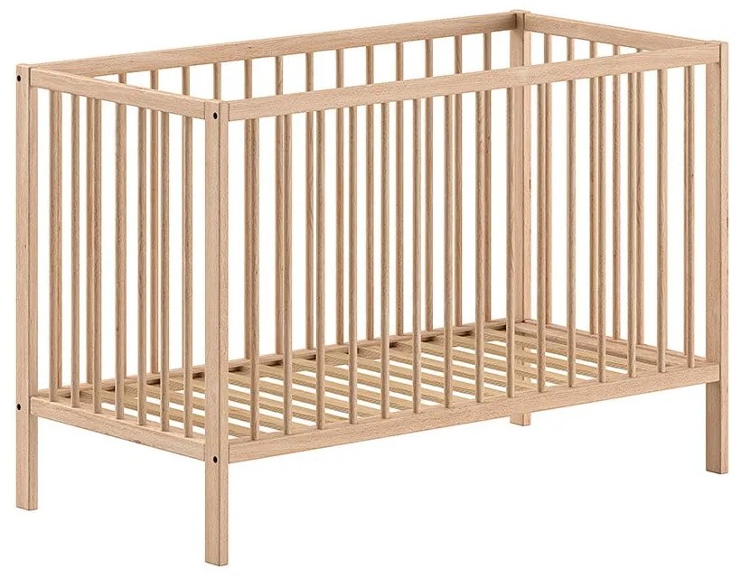Детско креватче от масивен бор в естествен цвят 60x120 cm DINO – Vipack