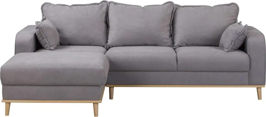 Сив ъглов диван (ляв ъгъл) Beata - Ropez