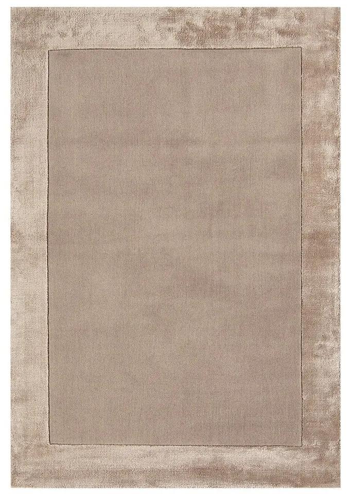 Светлокафяв ръчно изработен килим със смес от вълна 120x170 cm Ascot – Asiatic Carpets