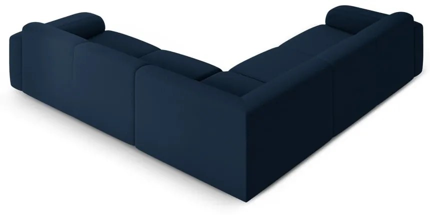 Тъмносин ъглов диван от букле (променлив/L форма) Molino – Micadoni Home