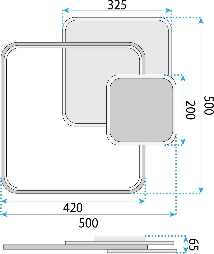 Плафон APP1712-C BLACK LED