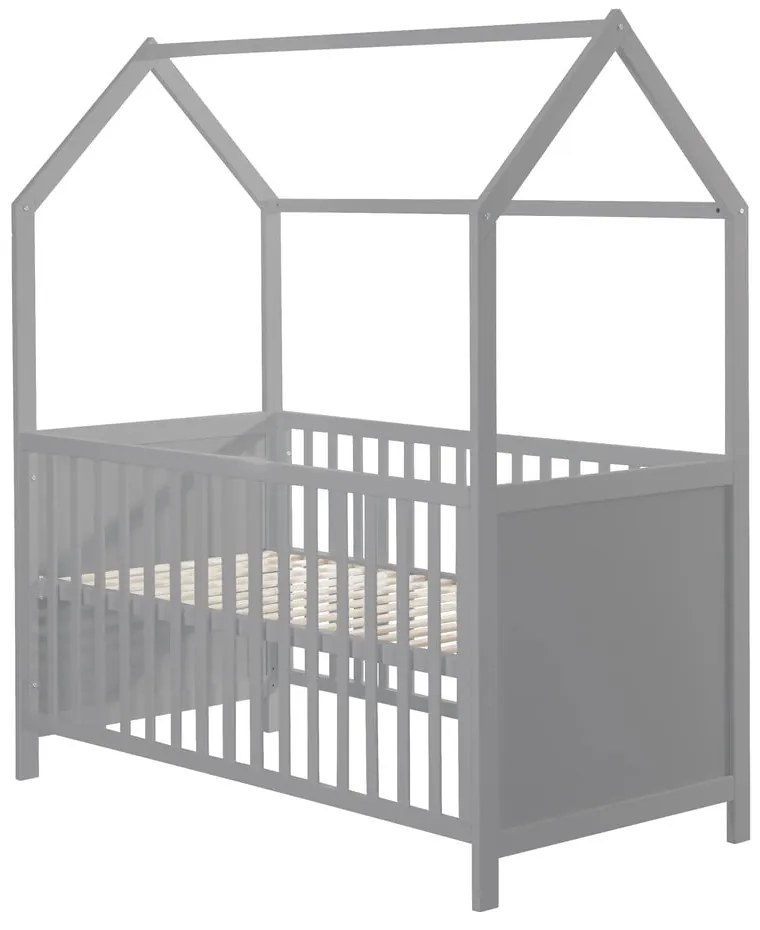 Сиво детско легло 70x140 cm - Roba