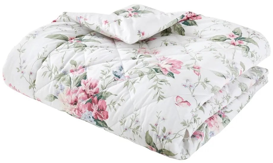 Кремаво капитонирано покривало за легло 200x200 cm Bridgerton Penelope Floral – Catherine Lansfield