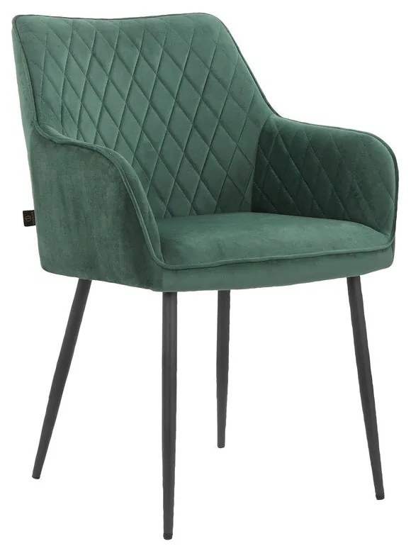 Зелени тапицирани трапезни столове в комплект 2 бр. Elvira – Støraa