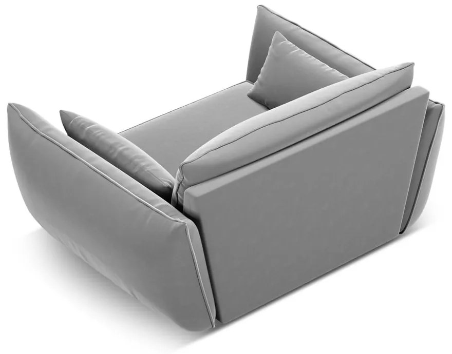 Светлосиво кадифено кресло Vanda – Mazzini Sofas