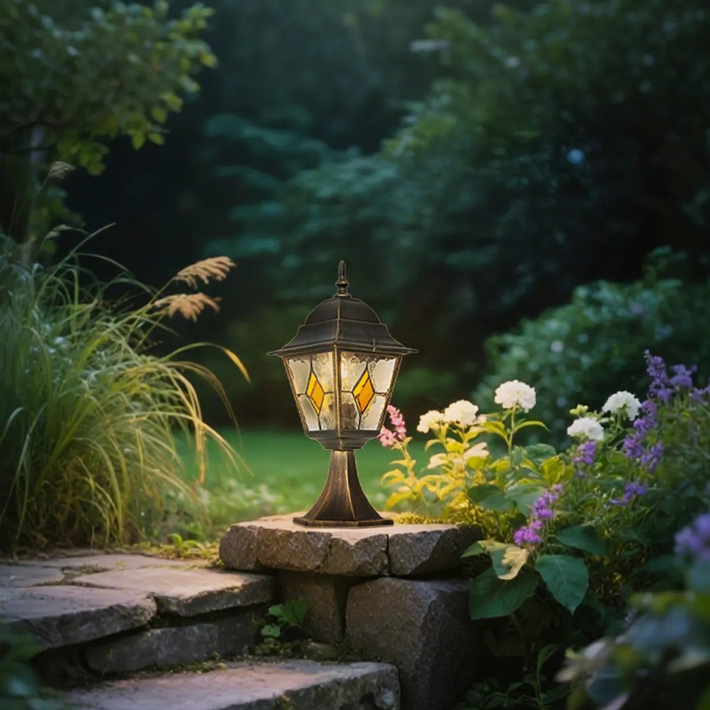 Винтидж външна лампа антично злато 45 см - Антигуа