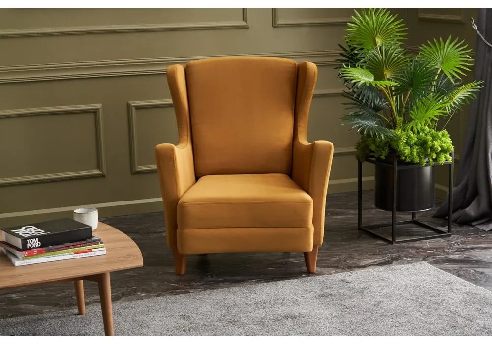 Жълт фотьойл Lola Brejer - Artie