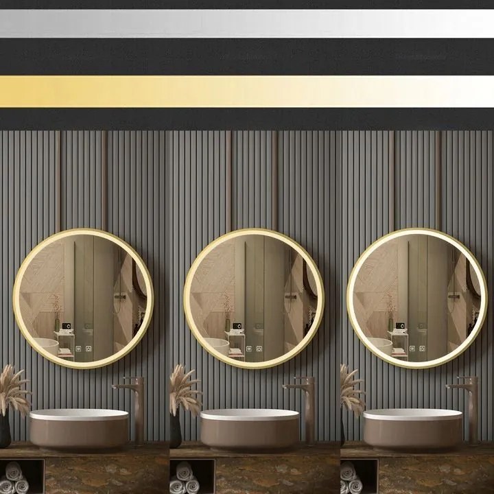 Огледало LED 100cm MMJ BRUSH GOLD