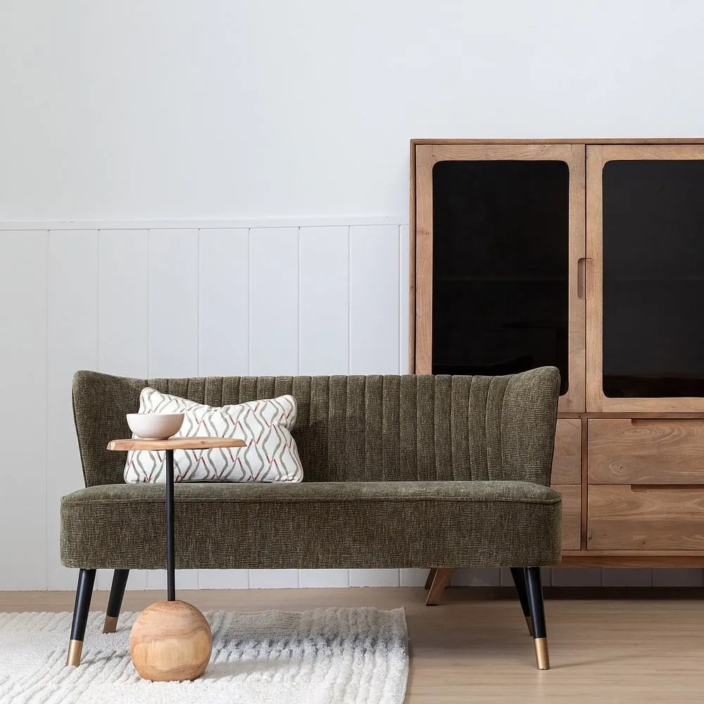 Зелен шенилов диван 134 cm Glam – Ixia