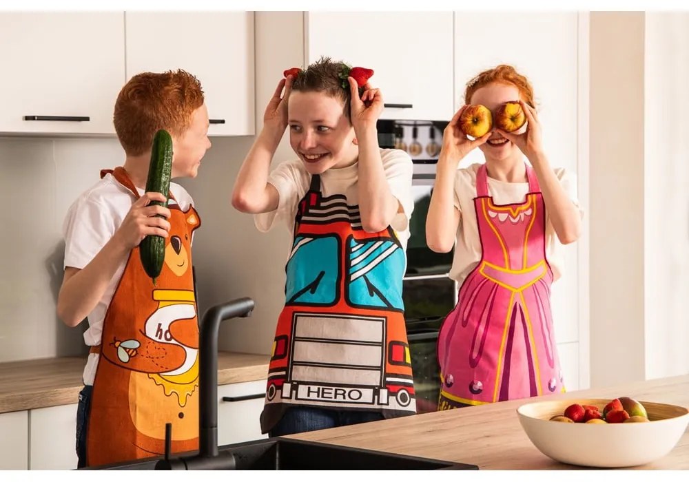 Детска престилка, изработена от рециклиран памук Honey - Tiseco Home Studio