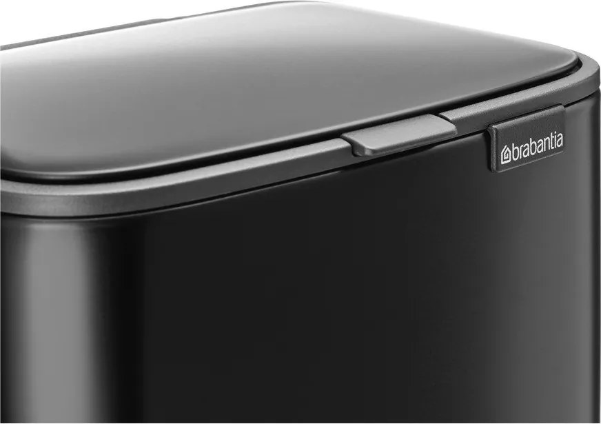 Матово черно стоманено кошче за боклук с педал 4 l Bo – Brabantia
