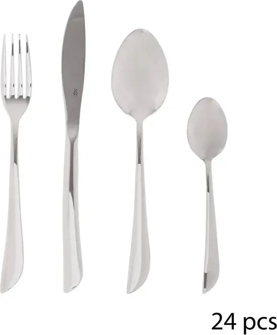 Комплект прибори Secret de Gourmet Serrat, Инокс, 24 части