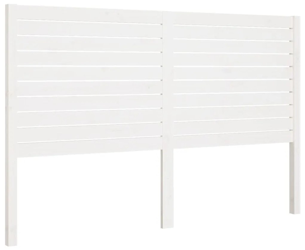 819016 vidaXL Горна табла за легло, бяла, 141x4x100 см, бор масив