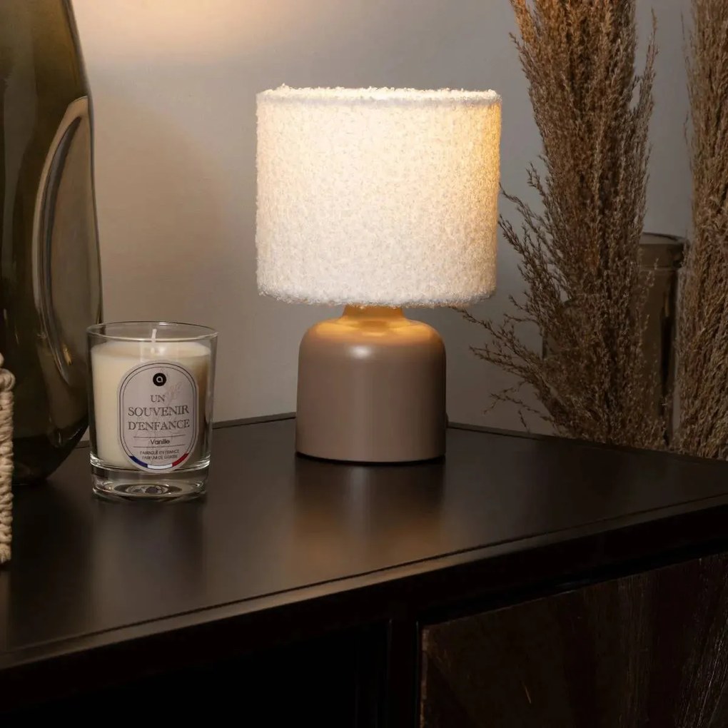 Настолна лампа atmosphera Bona, Букле, 22 cm - Бял