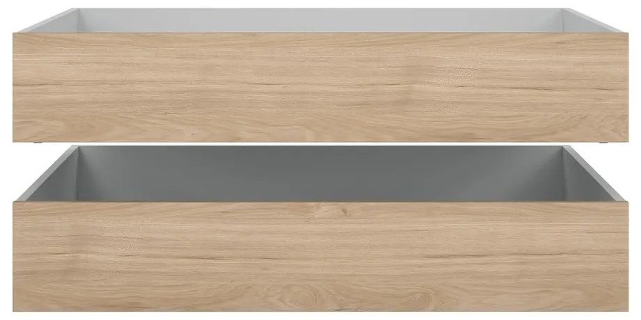 Чекмеджета за под леглото в комплект от 2 бр. в естествен цвят 90x190/140x190 cm Naia – Tvilum