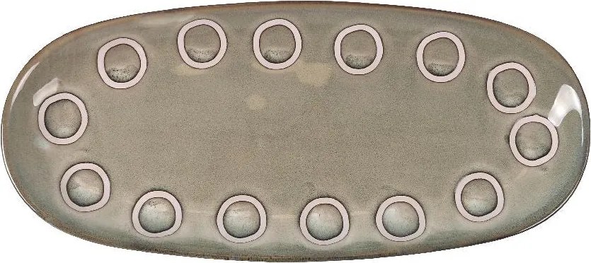 Плато овал LA MEDITERRANEA Almudena Gray, 29x14 cm, порцелан